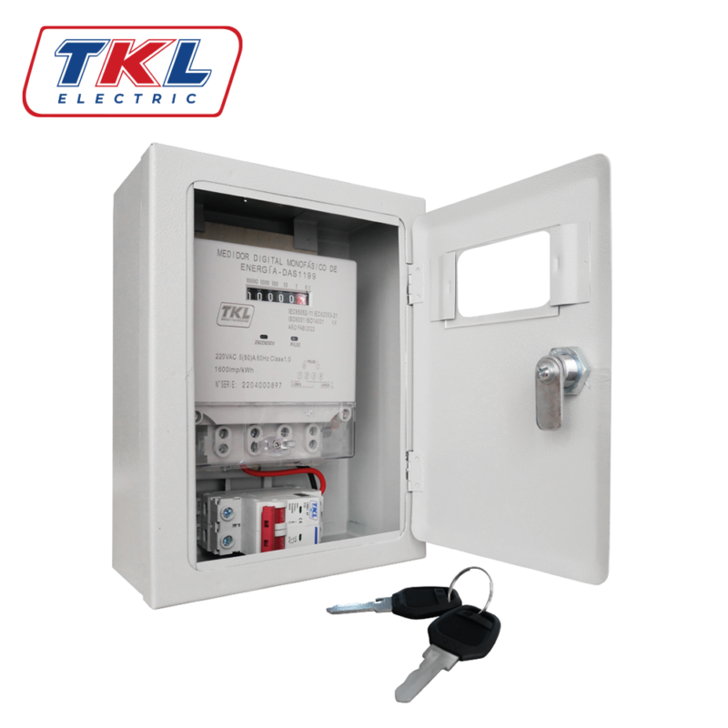 KIT DE MEDIDOR ELECTRONICA +INTERRUPTOR TERMOMAGNETICO Y CAJA