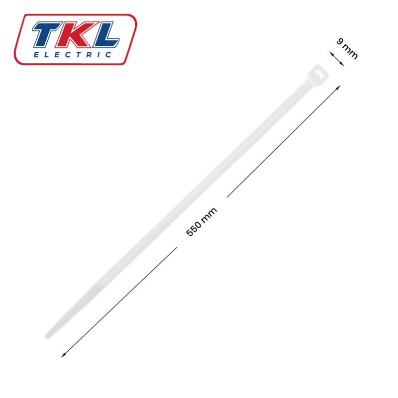 CINTILLO P/CABLE • 550MM X 9MM • CV-550 • BLANCO • TKL ELECTRIC