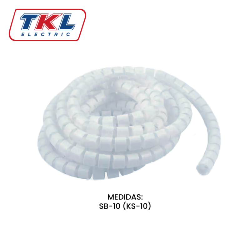 ESPIRAL PORTACABLE • SB-10 (KS-10) • 10MM • TRANSPARENTE • TKL