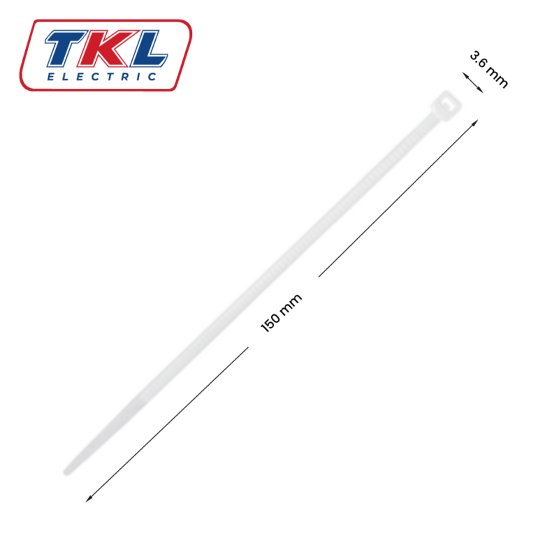 CINTILLO P/CABLE • 150MM X 3.6MM • CV-150 • BLANCO • TKL ELECTRIC