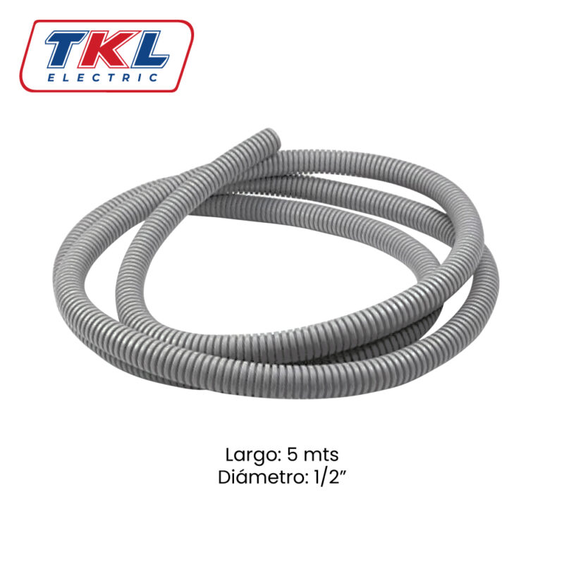 TUBERÍA CORRUGADA  FLEX • 1/2" • 5MTS • TKL ELECTRIC