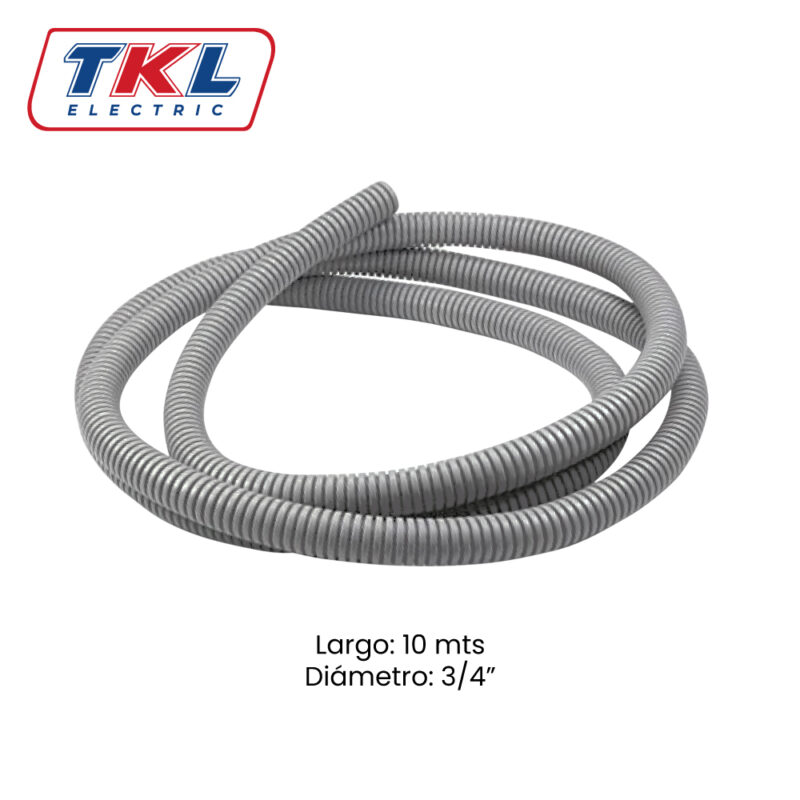 TUBERÍA CORRUGADA  FLEX • 3/4" • 10MTS • TKL ELECTRIC