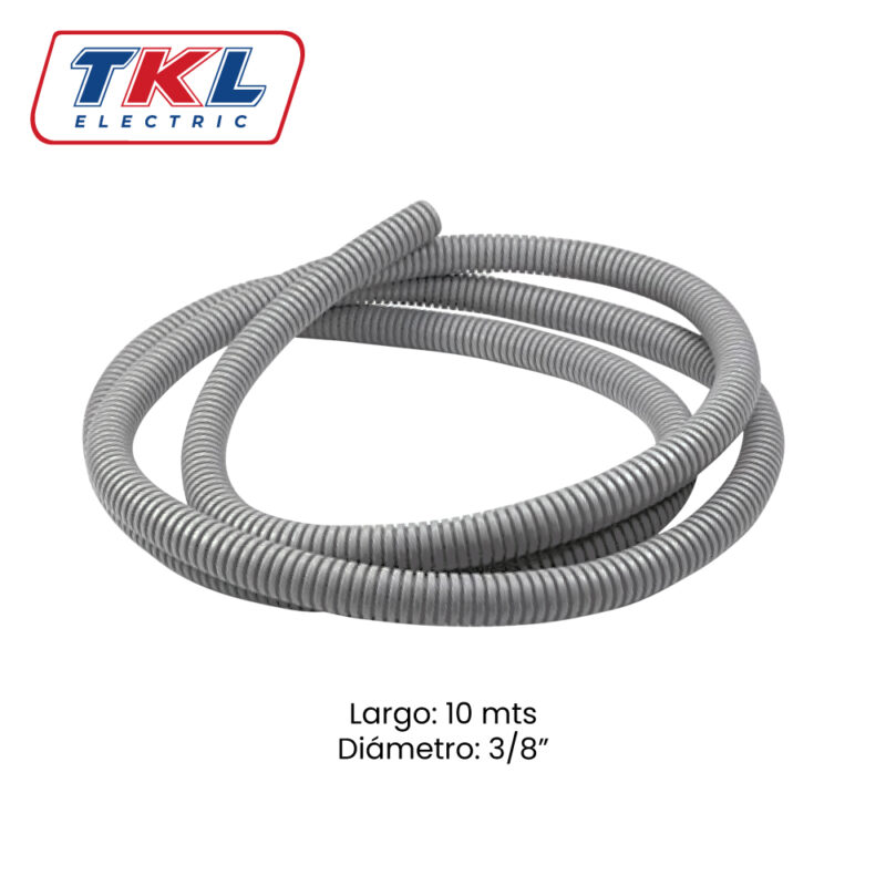 TUBERÍA CORRUGADA  FLEX • 3/8" • 10MTS • TKL ELECTRIC