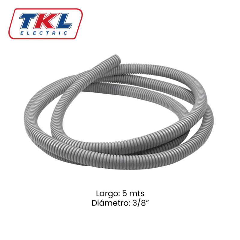TUBERÍA CORRUGADA  FLEX • 3/8" • 5MTS • TKL ELECTRIC