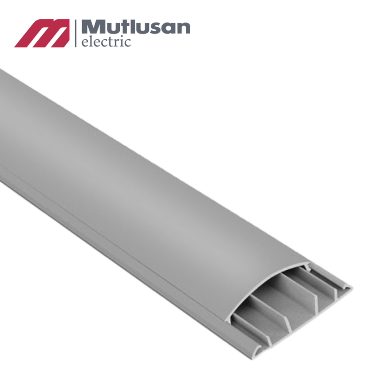 CANALETA DE PISO 60X15 2MT C/ADHESIVO GRIS MUTLUSAN