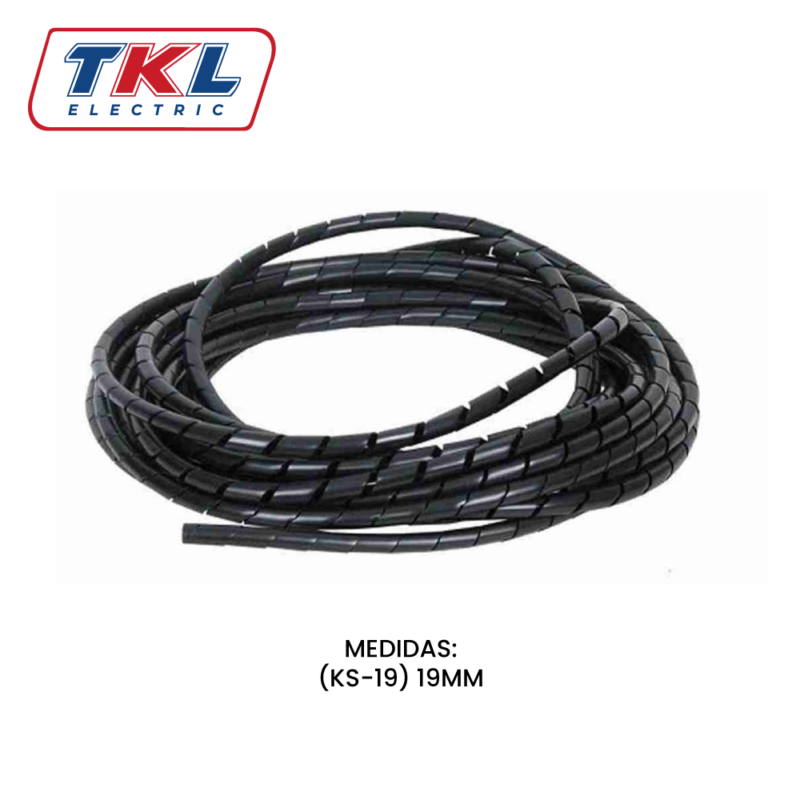 ESPIRAL PORTACABLE • SB-19 (KS-19) • 19MM • NEGRO • TKL