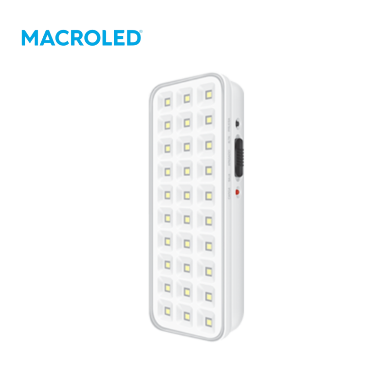 LUZ DE EMERGENCIA 30 LEDS SMD-PE- AC100-240V 50-60HZ 8 HORAS BLANCO FRIO 6500K