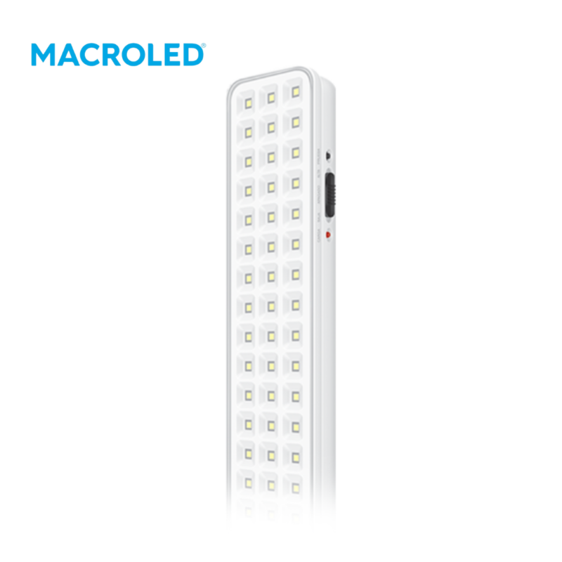 LUZ DE EMERGENCIA 60 LEDS SMD-PE- AC100-240V 50-60HZ 9 HORAS BLANCO FRIO 6500K