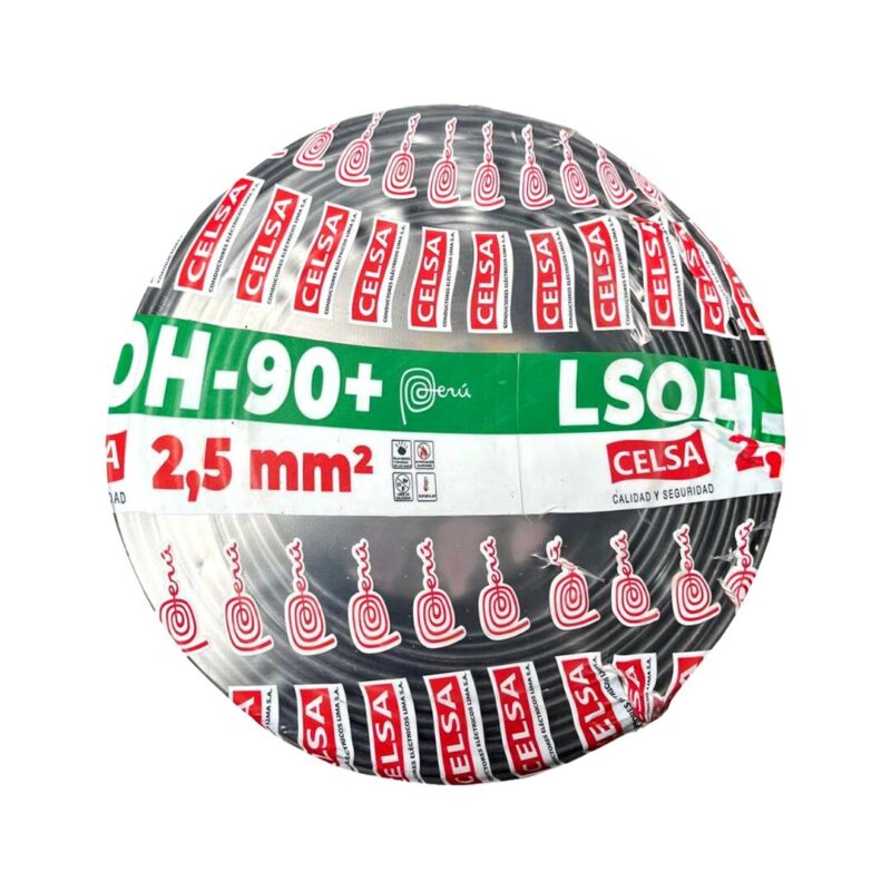 CABLE LSOH-90+ 2.5 MM² 750V NEGRO X 100 MTR | CELSA