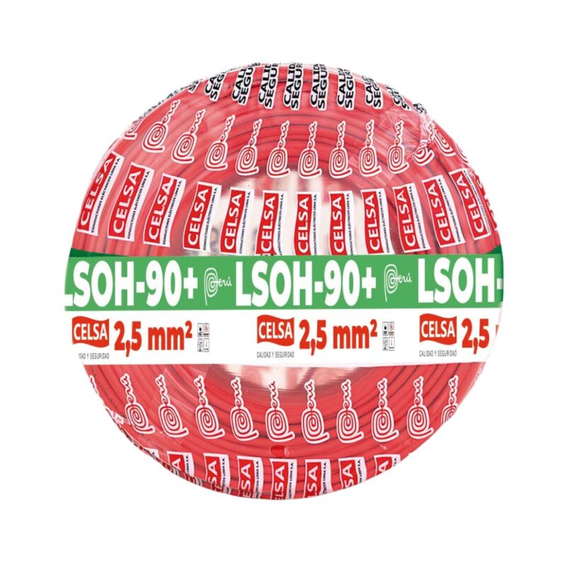 CABLE LSOH-90+ 2.5 MM² 750V ROJO X 100 MTR | CELSA