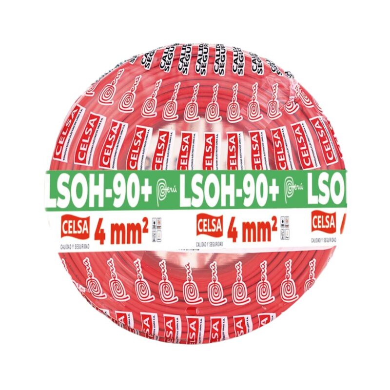 CABLE LSOH-90+ 4 MM² 750V ROJO X 100 MTR | CELSA