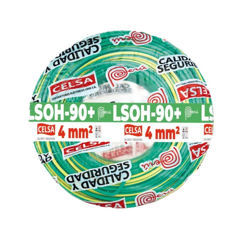 CABLE LSOH-90+ 4 MM² 750V VERDE/AMARILLO X 100 MTR | CELSA