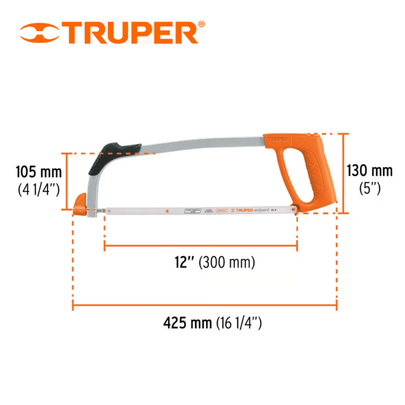 ARCO DE SIERRA PROFESIONAL 12 MANGO ERGONÓMICO 10234 TRUPER - Imagen 3