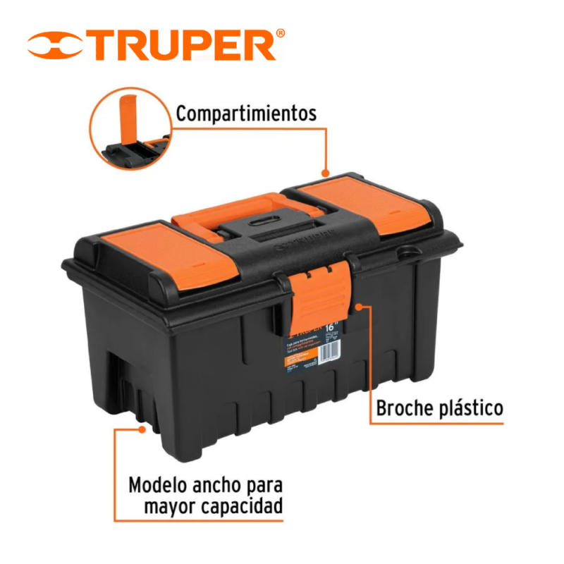 CAJA PARA HERRAMIENTA 16 CON COMPARTIMENTOS 11141 TRUPER - Imagen 2