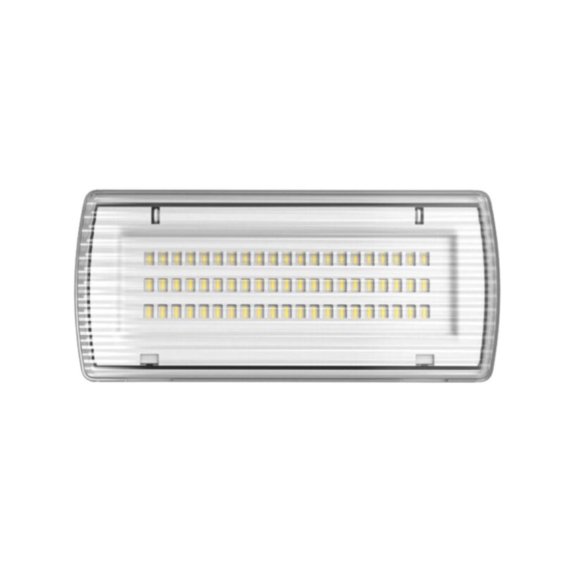 LUZ DE EMERGENCIA IP 65 PARA APLICAR O EMBUTIR, AC100-240V, 400LM, BATERIA 3.7V 2400mAh, 4-6HS, BCO FRIO 7000K | MACROLED