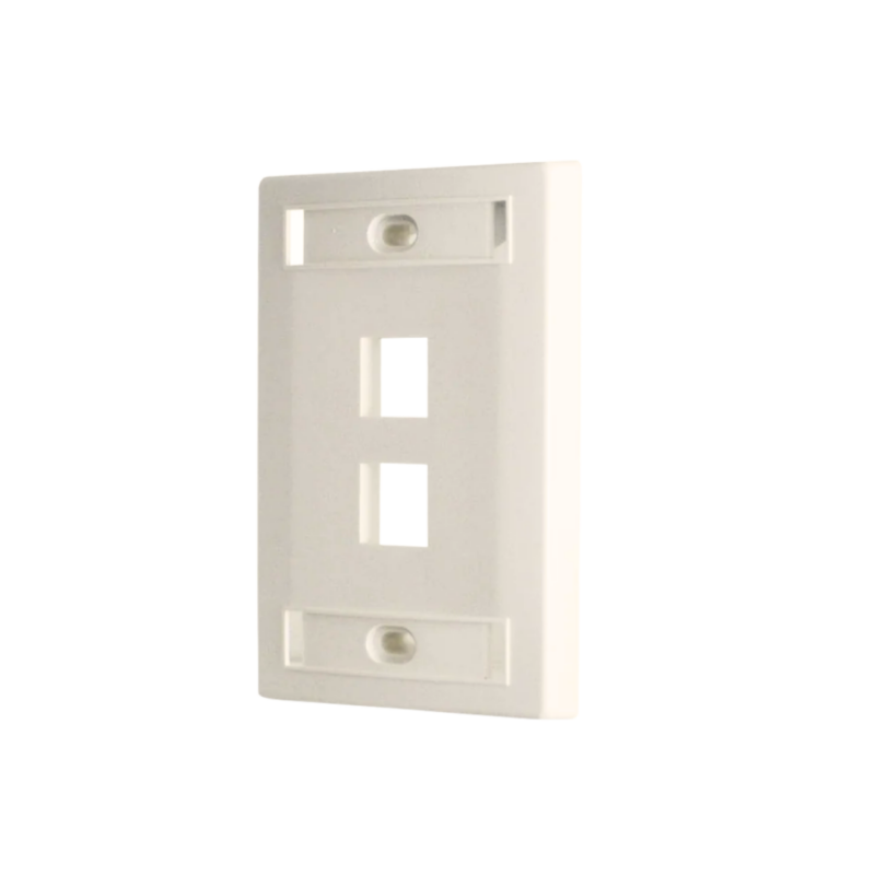 FACE PLATE 2 PUERTOS COMPATIBLE AMP Y LEVITON MARFIL DXN5100M | DEXSON