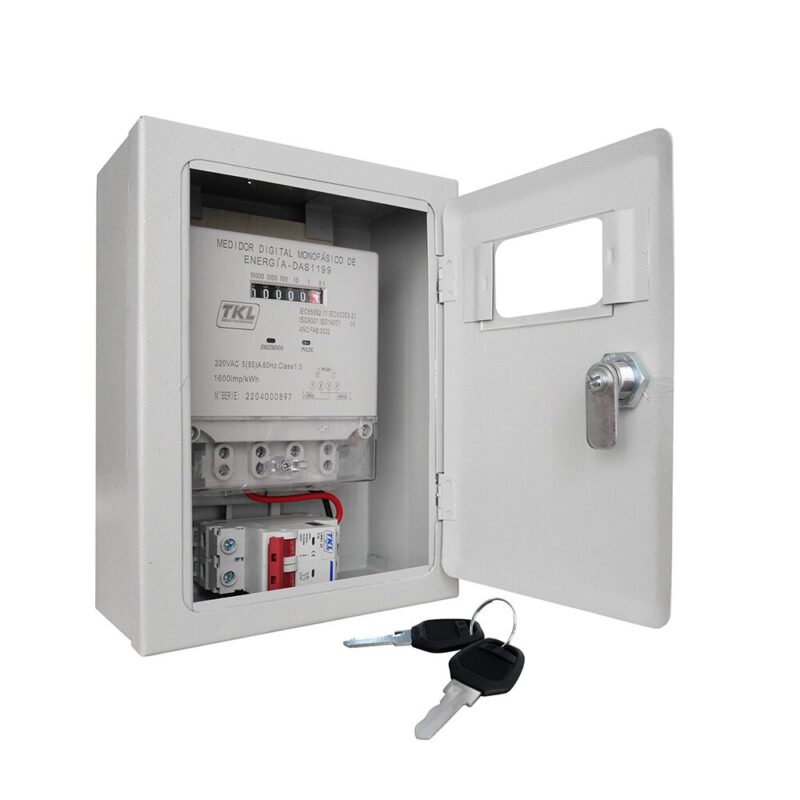KIT MEDIDOR DE ENERGÍA (TABLERO METÁLICO + MEDIDOR ELECTRÓNICO + INTERRUPTOR) | TKL ELECTRIC