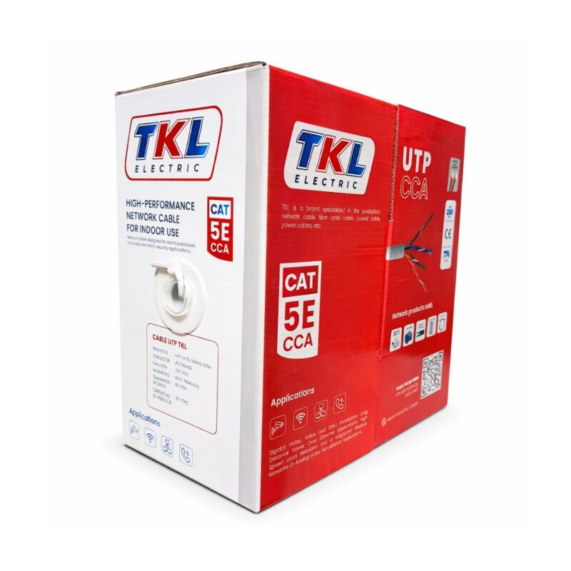 CABLE UTP CAT 5E 4 PARES 24AWG GRIS 305 MTS CCA | TKL ELECTRIC