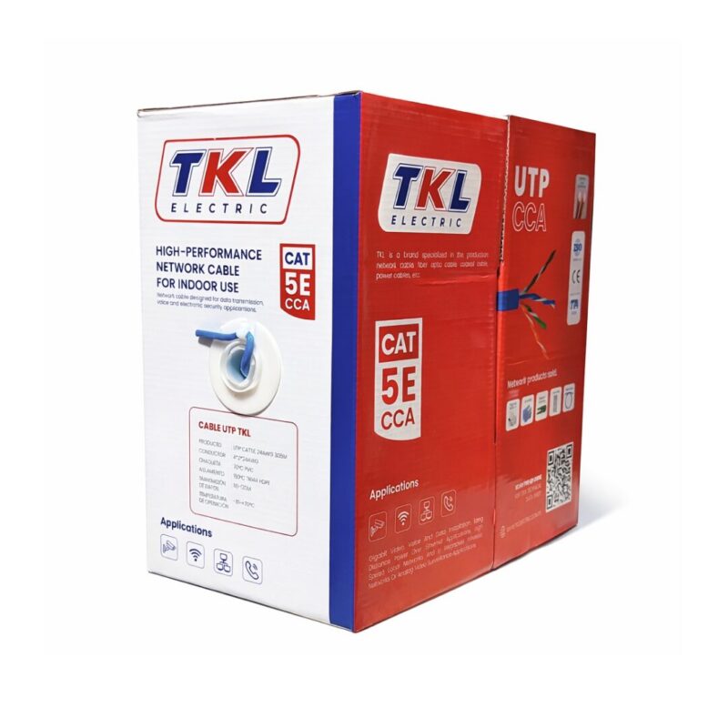 CABLE UTP CAT 5E 4 PARES 24AWG AZUL 305 MTS CCA | TKL ELECTRIC