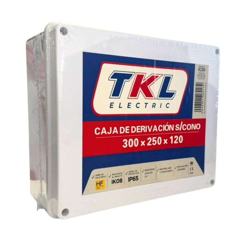 CAJA DE DERIVACIÓN PVC S/CONO 300X250X120 LH/IP65 | TKL ELECTRIC
