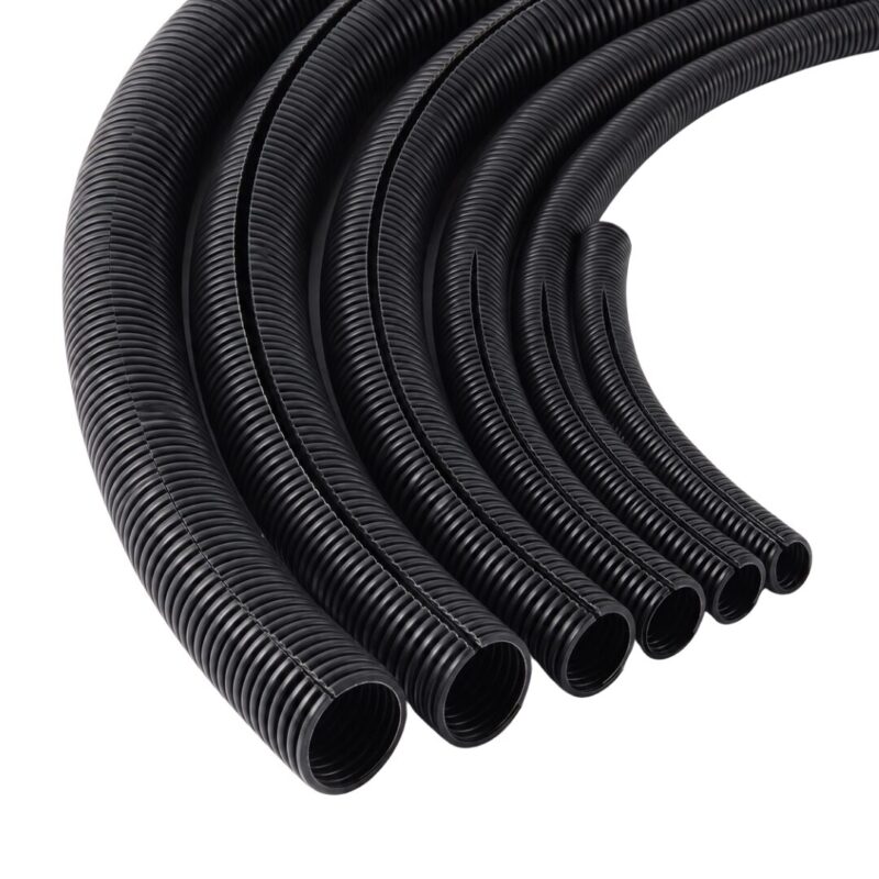 TUBERIA CORRUGADA FLEXIBLE ABIERTA NEGRA 1" 25MM X MTS | TKL ELECTRIC
