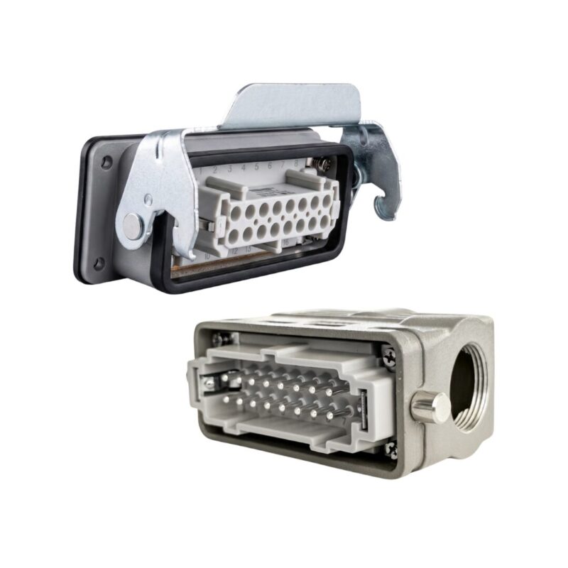 TOMA+ENCHUFE DE CONTROL EMPOTRABLE HE-016.6 16 PINES+T (PG-21) | WEVEL