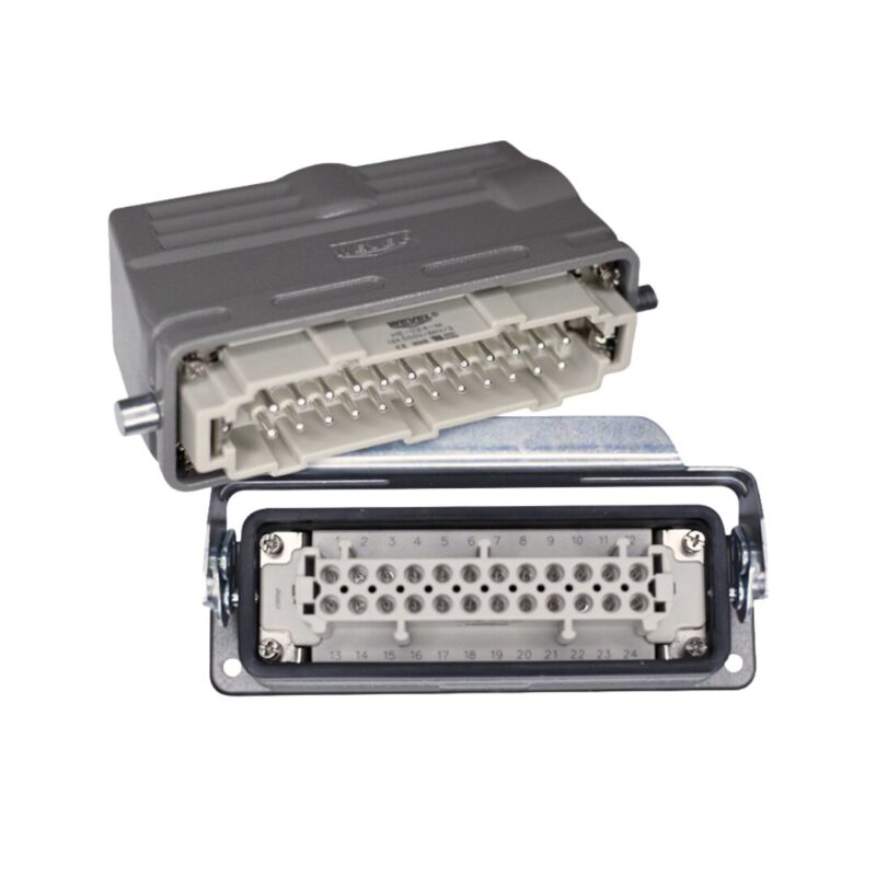 TOMA+ENCHUFE DE CONTROL EMPOTRABLE HE-024.6 24 PINES+T (PG-21) | WEVEL