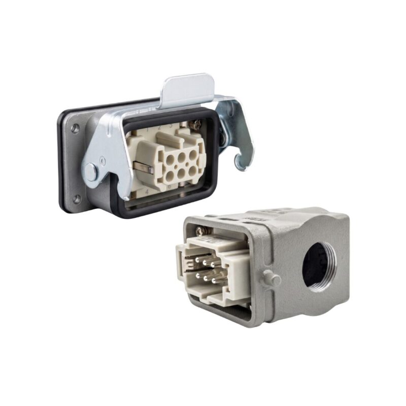 TOMA+ENCHUFE DE CONTROL EMPOTRABLE HE-006.6 6 PINES+T (PG-16) | WEVEL