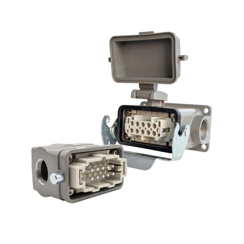 TOMA+ENCHUFE DE CONTROL ADOSABLE HE-10.12 10 PINES+T (PG-16) | WEVEL