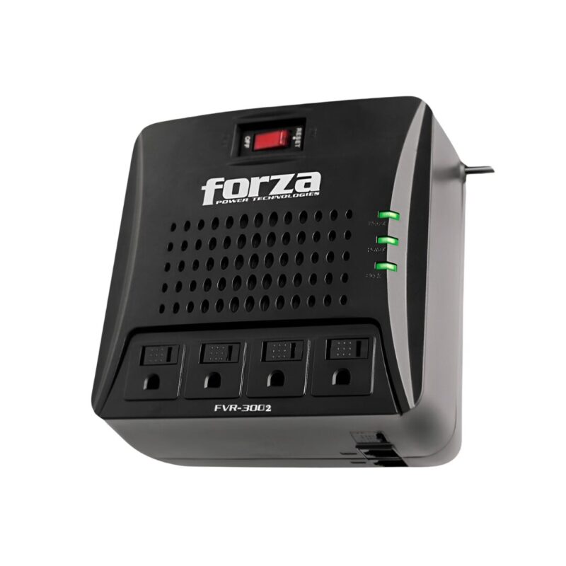 ESTABILIZADOR 4 TOMAS/3000VA/1500W 220V FZ-FVR-3002 | FORZA