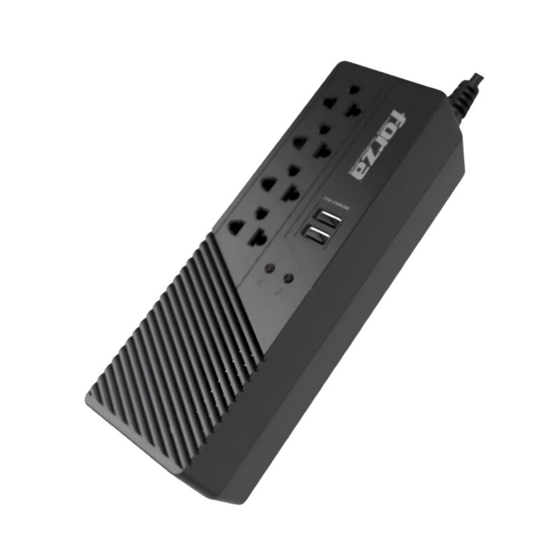ESTABILIZADOR 4 TOMAS/1000VA/500W CON 2USB FZ-FVR-1012USB | FORZA